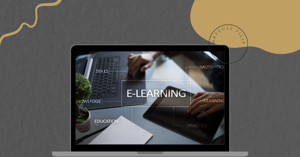 laptop with an eLearning word