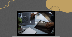 laptop with an eLearning word